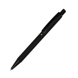 Ручка шариковая ENIGMA, металл, софт-покрытие (черный, желтый)