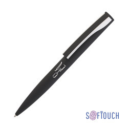 Ручка шариковая "Dial", покрытие soft touch, черный с серебристым