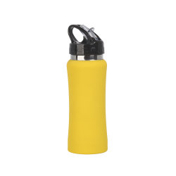 Бутылка для воды "Индиана" 600 мл, покрытие soft touch, желтый