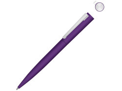 Металлическая шариковая ручка soft touch Brush gum, фиолетовый