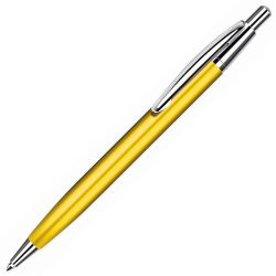 Ручка шариковая EPSILON, желтый/хром, металл (желтый, серебристый)