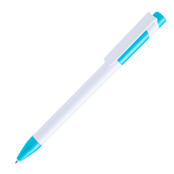 Ручка шариковая MAVA (белый, бирюзовый)
