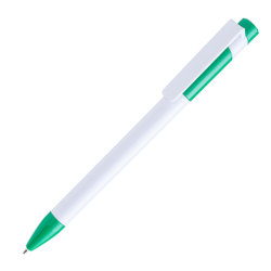 Ручка шариковая MAVA (белый, зеленый)