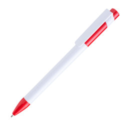Ручка шариковая MAVA (белый, красный)