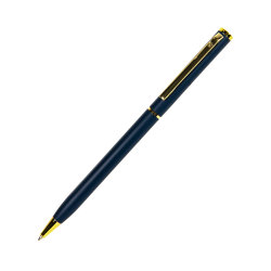 Ручка шариковая SLIM (темно-синий, золотистый)