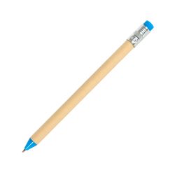 Ручка шариковая N12, рециклированный картон (голубой)