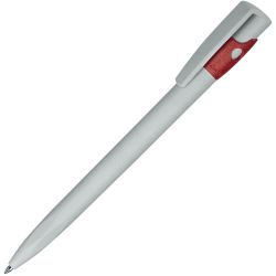 Ручка шариковая из экопластика KIKI ECOLINE, рециклированный пластик (серый, красный)