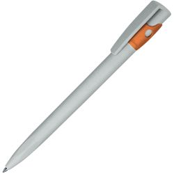 Ручка шариковая из экопластика KIKI ECOLINE, рециклированный пластик (серый, оранжевый)