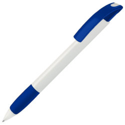 Ручка шариковая с грипом NOVE (белый, синий)