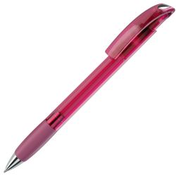 Ручка шариковая с грипом NOVE LX (розовый, серебристый)