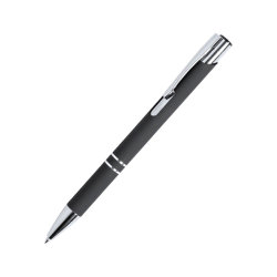 Ручка шариковая ZROMEN, металл, софт-покрытие (чёрный)