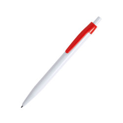 Ручка шариковая KIFIC, пластик (белый, красный)