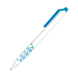 Ручка шариковая N11 (белый, голубой)