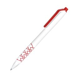 Ручка шариковая N11 (белый, красный)