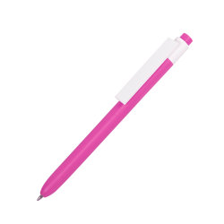 Ручка шариковая RETRO, пластик (розовый, белый)