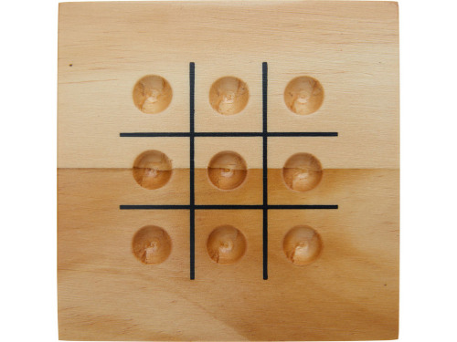 Деревянная игра в крестики-нолики Strobus, натуральный