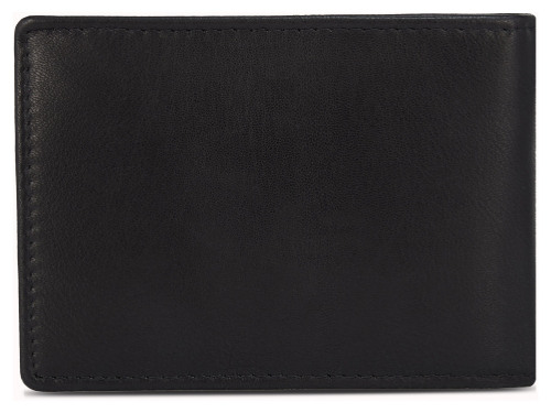 Бумажник Mano Don Leonardo, с RFID защитой, натуральная кожа в черном цвете, 12,5 х 2,5 х 9 см