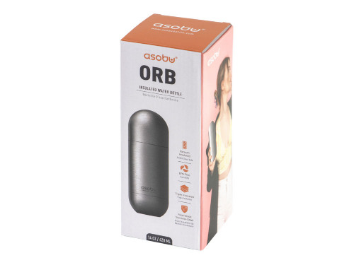 Термос ORB, серебристый, квадратная упаковка