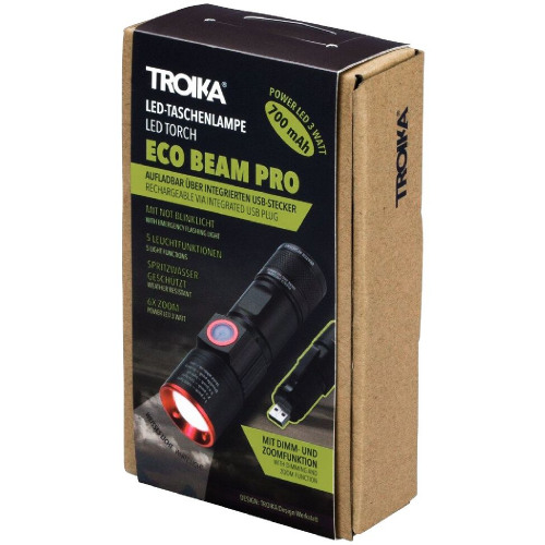 Аккумуляторный фонарик Eco Beam Pro, черный