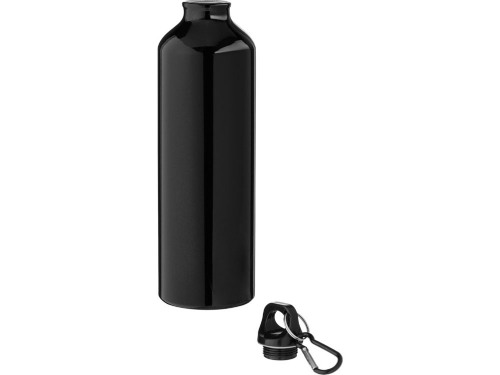 Бутылка для воды с карабином Oregon, объемом 770 мл, сплошной черный