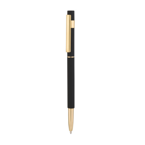Ручка шариковая "Star", покрытие soft touch, черный с золотом