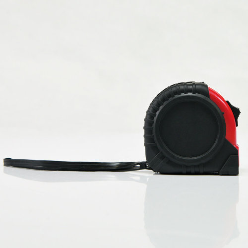 Рулетка GRADE с металлическим клипом 5 м., красная, пластик (черный, красный)