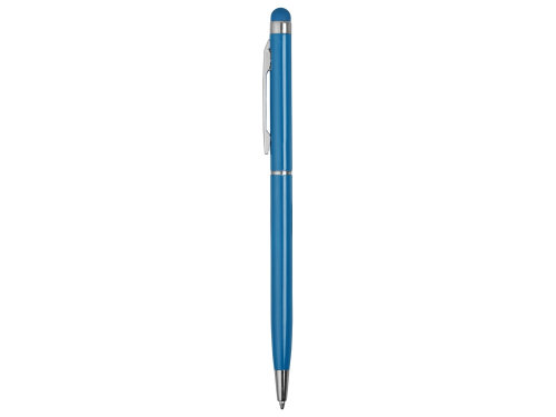 Ручка-стилус металлическая шариковая Jucy, голубой