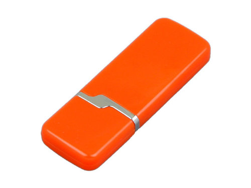Флешка 3.0 промо прямоугольной формы c оригинальным колпачком, 64 Гб, оранжевый