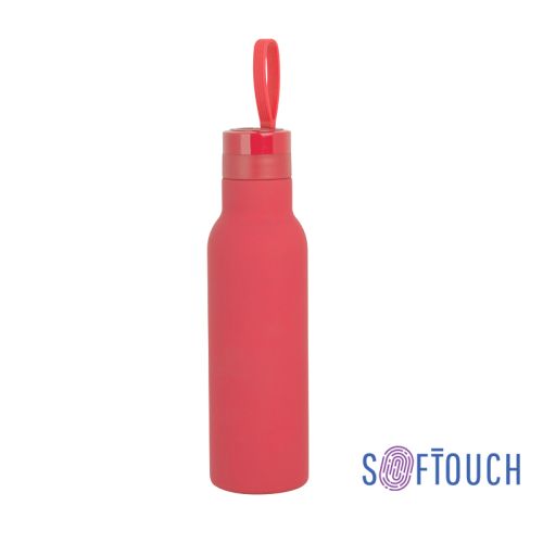 Бутылка для воды "Фитнес" 700 мл, покрытие soft touch, красный