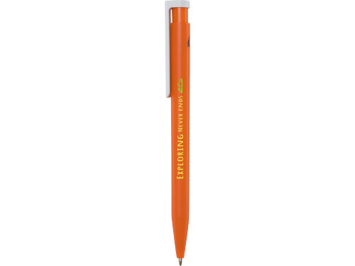 Шариковая ручка Unix из переработанной пластмассы, синие чернила - Оранжевый