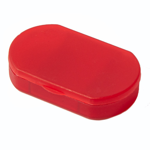 Витаминница TRIZONE, 3 отсека; 6 x 1.3 x 3.9 см; пластик, красная (красный)