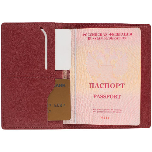 Обложка для паспорта Petrus, красная