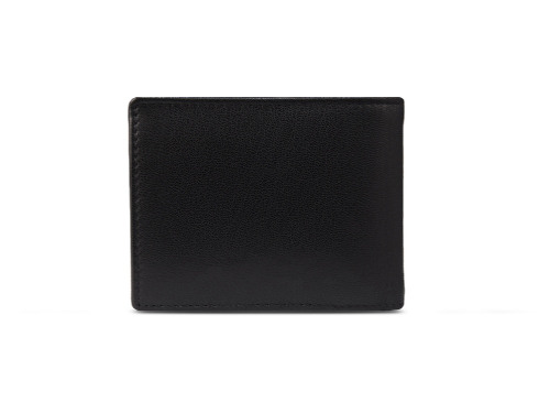 Бумажник Mano Don Leonardo, с RFID защитой, натуральная кожа в черном цвете, 10,5 х 2 х 8,5 см