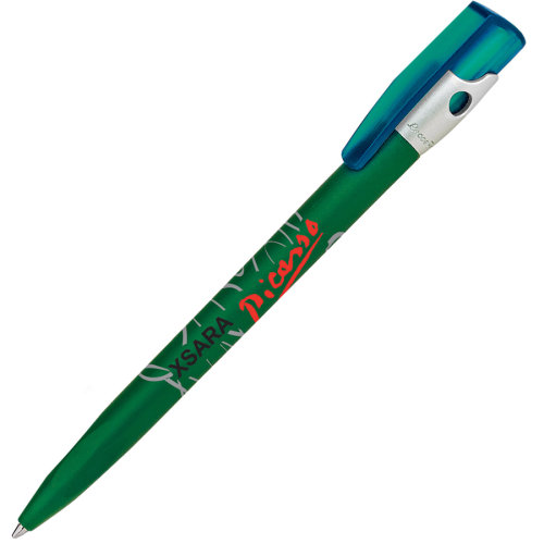 Ручка шариковая KIKI FROST SILVER (зеленый, серебристый)
