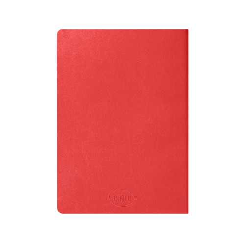 Ежедневник недатированный Tony, А5, красный, кремовый блок в клетку (красный)