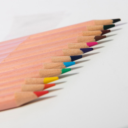 Набор цветных карандашей мини FLORA ,12 цветов (бежевый)