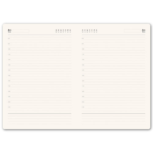 Ежедневник недатированный портфолио Mark, формат А5,  в линейку (черный)
