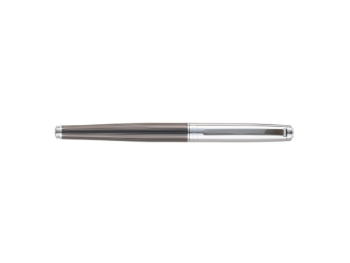 Ручка-роллер Pierre Cardin LEO, цвет - серебристый и черный. Упаковка B-1
