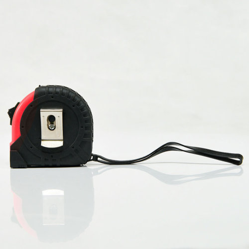 Рулетка GRADE с металлическим клипом 5 м., красная, пластик (черный, красный)