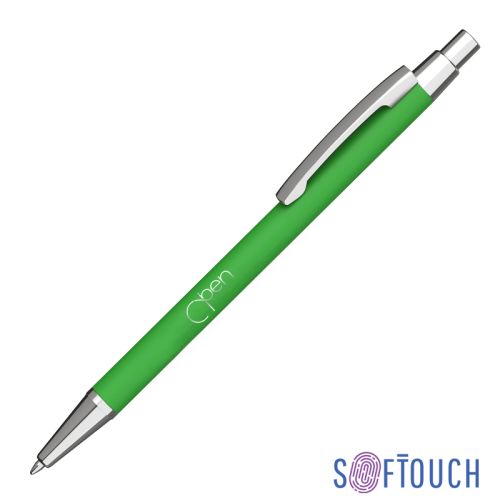 Ручка шариковая "Ray", покрытие soft touch, зеленое яблоко