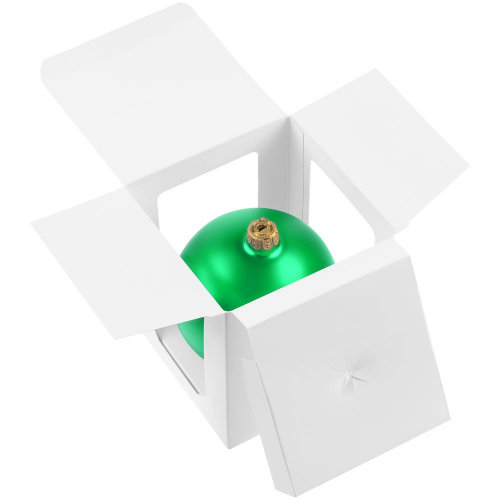 Елочный шар Gala Matt в коробке, 10 см, зеленый
