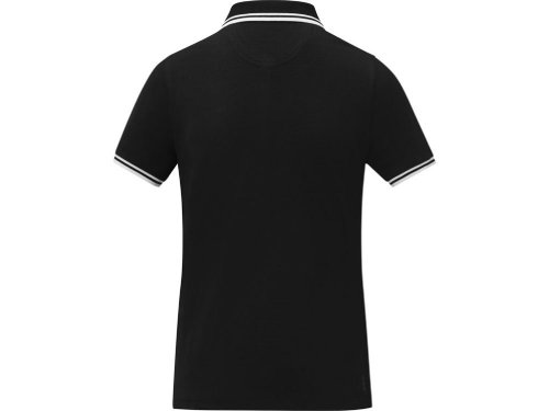 Amarago Женское поло с коротким рукавом и контрастной отделкой, черный