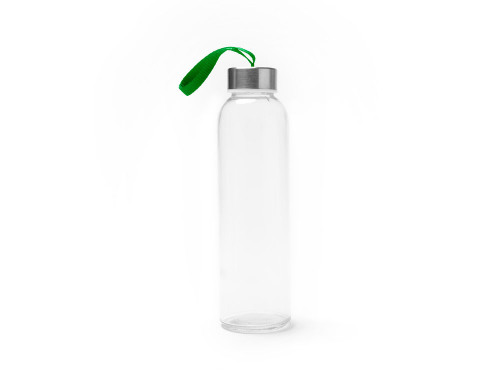 Бутылка стеклянная CAMU в чехле из неопрена, 500 мл, прозрачный/папоротник