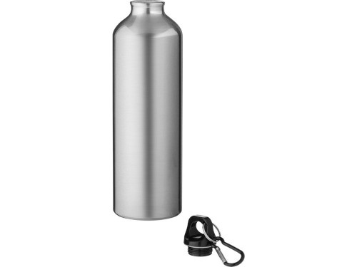 Бутылка для воды с карабином Oregon, объемом 770 мл, серебристый