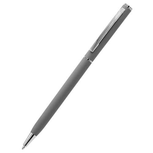 Ручка металлическая Tinny Soft софт-тач, серая