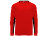 Футболка Porto  мужская с длинным рукавом, красный/черный