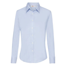 Рубашка женская LONG SLEEVE OXFORD SHIRT LADY-FIT 135 (голубой)