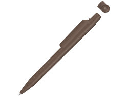 Ручка шариковая из переработанного пластика с матовым покрытием ON TOP RECY, коричневый
