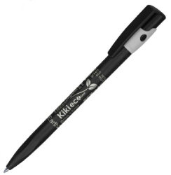 Ручка шариковая из экопластика KIKI ECOLINE (черный, белый)