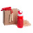 Набор подарочный INMODE: бутылка для воды, скакалка, стружка, коробка, красный (красный)